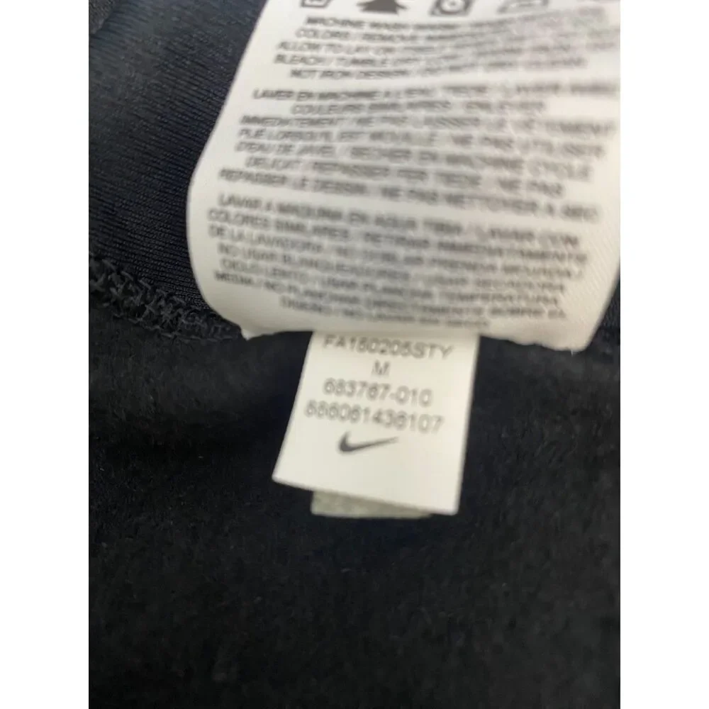 Nike Cropped Pants Women Size M Black Cotton Blend Athleisure Casual 883767-010